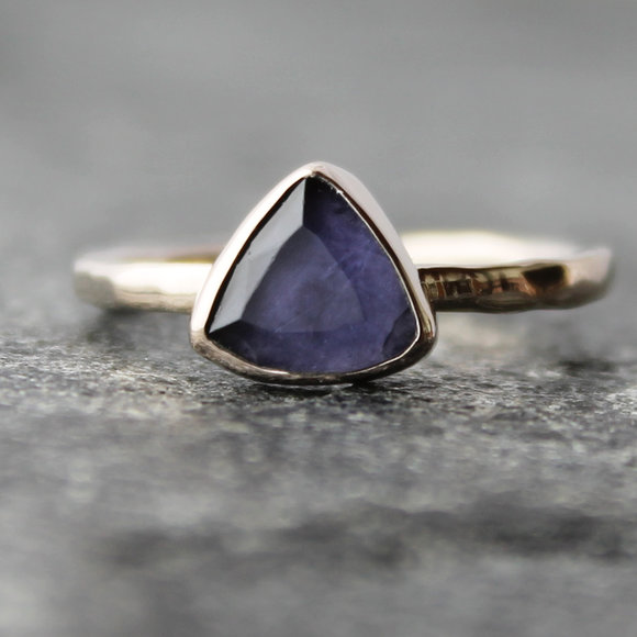 iolite alternative engagement ring